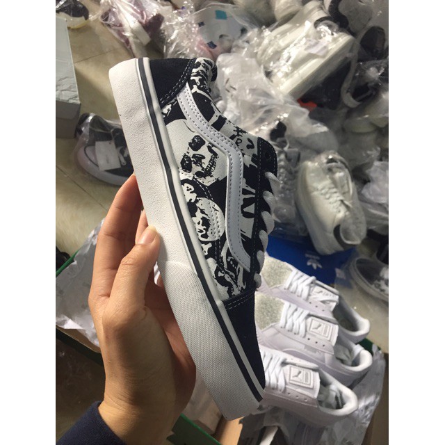 Giày sneaker VAN đầu lâu ,van old skool, van Fear Of Goo, van ca rô