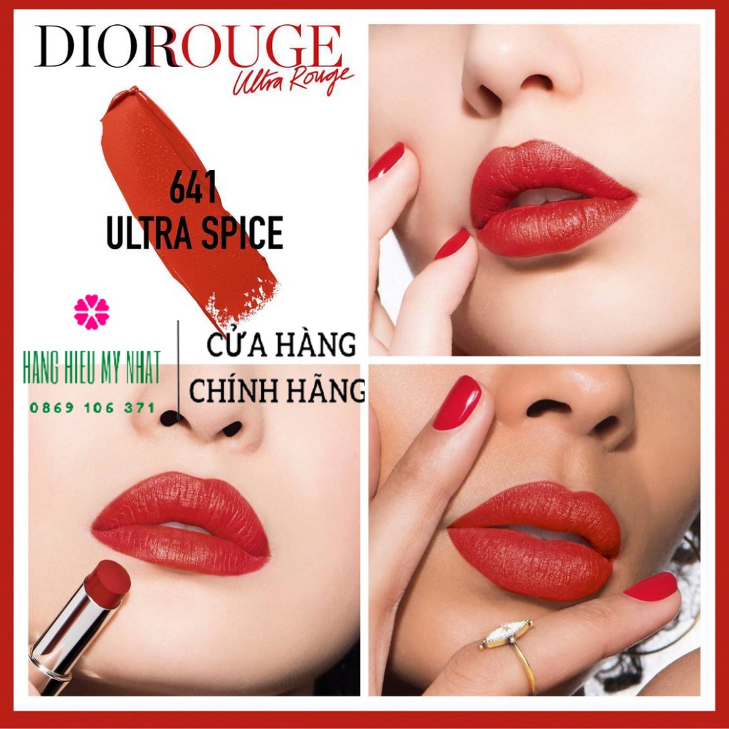 Son thỏi Dior vỏ đỏ 641 Ultra Spice dòng Ultra Rouge