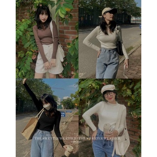 Áo len cổ 3p style Hàn Quốc