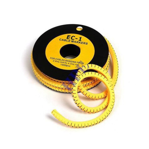 CUỐN VÒNG SỐ ĐÁNH DẤU DÂY ĐIỆN TÍN HIÊU MẠNG CAT 5 5E 6 - MÃ EC1 CAO SU CHẤT LƯỢNG CAO BỘ 100ML/ CUỘN 1000
