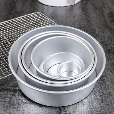Khuôn làm bánh hình tròn bằng hợp kim nhôm kích thước 2/4/6/8inch