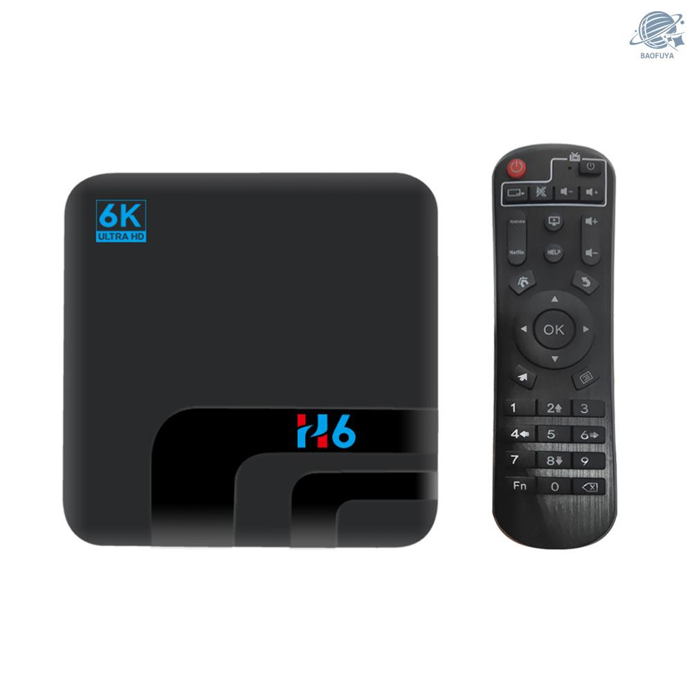 BF H6 Smart TV Box Android 10.0 Allwinner H6 UHD 4K Media Player 6K HDR 2GB / 16GB 2.4G WiFi 100M LAN USB3.0 H.265 VP9