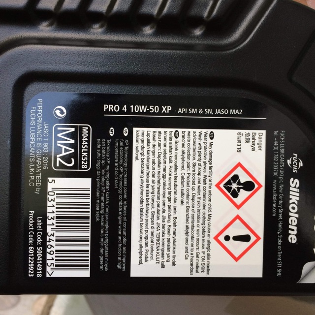 Nhớt Moto PKL Fuchs Silkolene Pro 4 10W-50 XP Fully Synthetic Gốc Ester - Made in UK