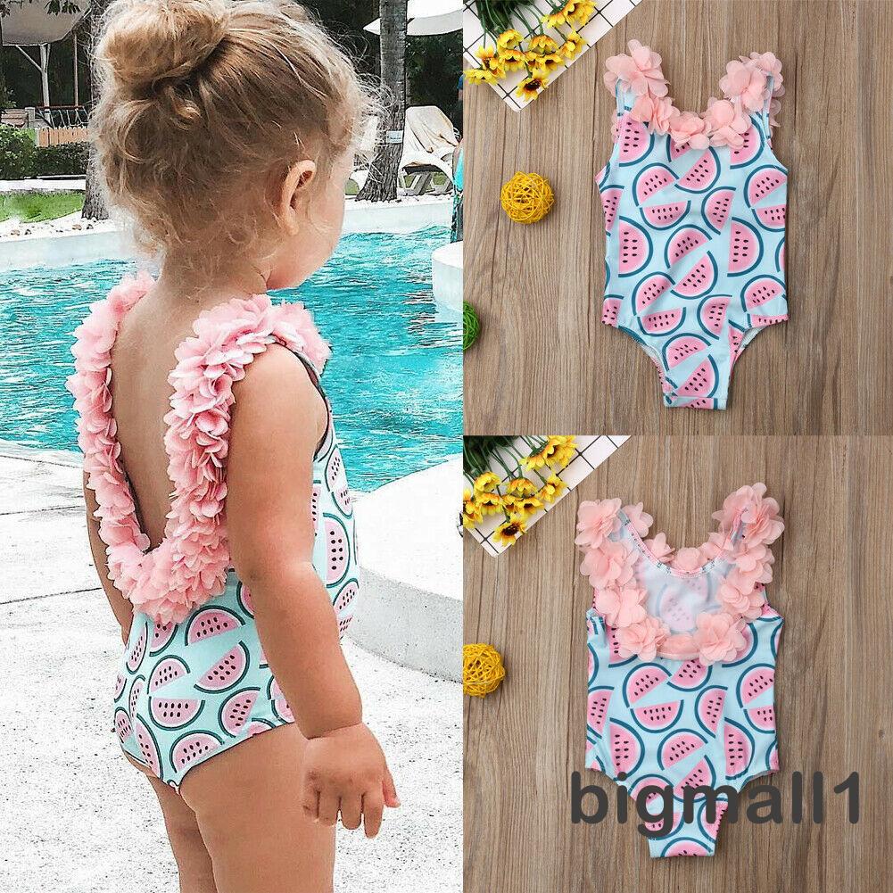 Áo Bơi Liền Quần Họa Tiết Dưa Hấu Xinh Xắn Dành Cho Bé Gái
