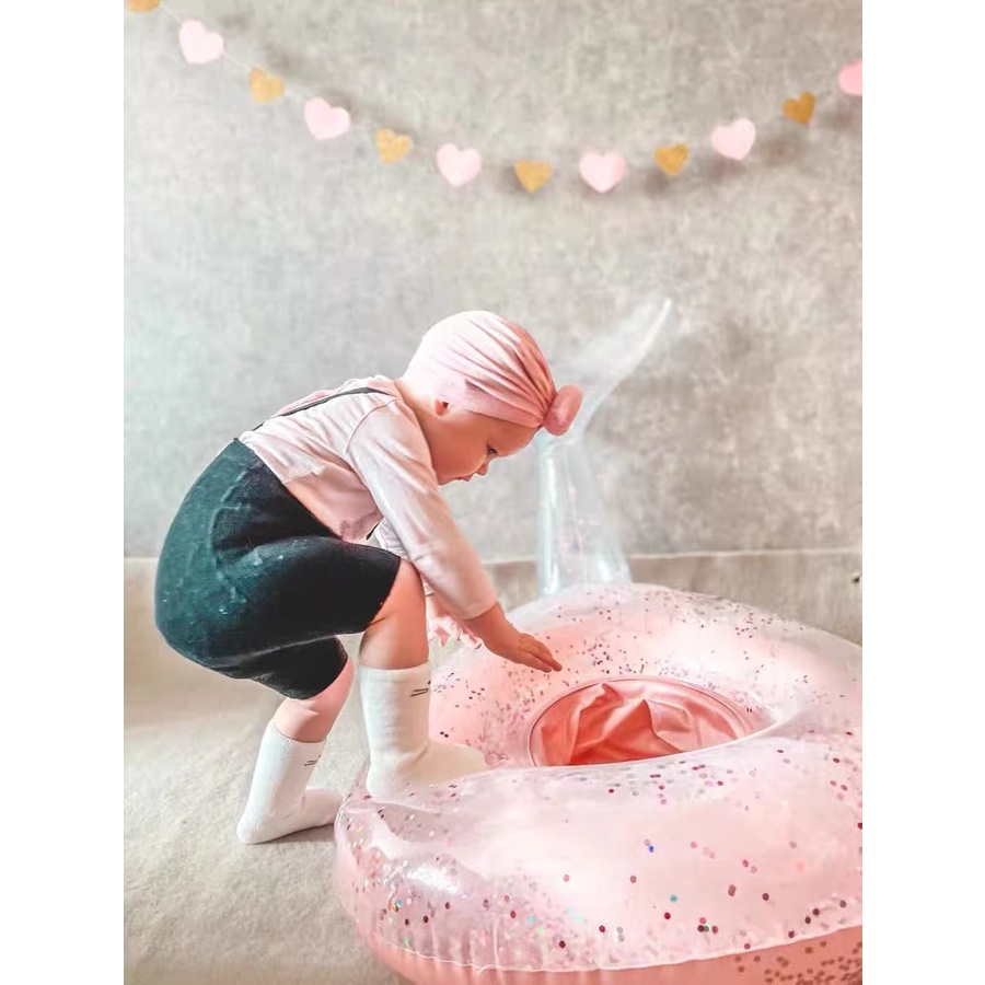 Phao bơi cho bé KOLANO phao bơi xỏ chân chống lật an toàn trẻ em đuôi cá họa tiết kim sa độc đáo SS-001427