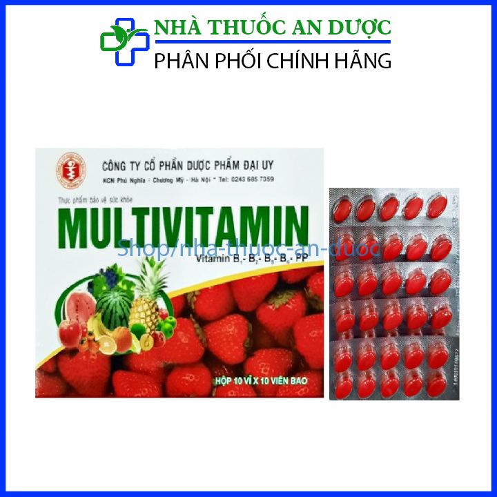 Multivitamin Đại Uy bổ sung vitamin, giúp tăng cường sức đề kháng, tăng miễn dịch – Hộp 100 viên