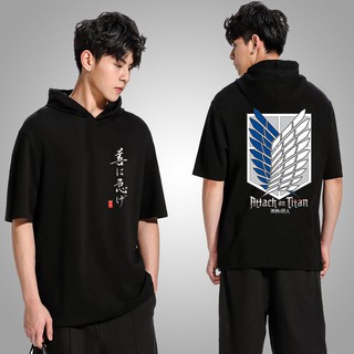 BST Áo Thun Hoodie tay lỡ Attack On Titan - Anime cực chất