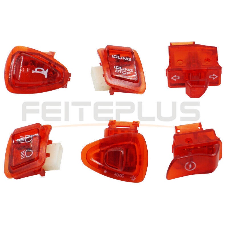 Set 6 công tắc điều khiển đèn pha V2 cho Honda Click v1/ Beat/ Beat Fi/ Scoopy Fi/ Wave Ne ZoomerX TRI