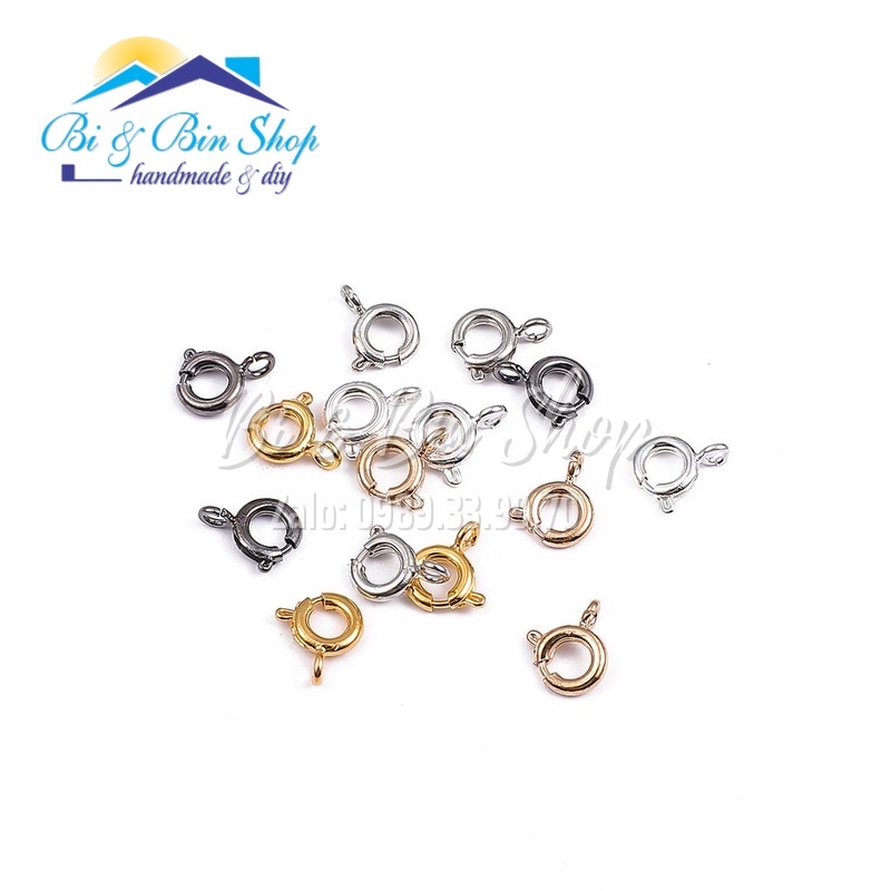 4 Khoá Lò Xỏ Tròn Làm Móc Dây Chuyền, Vòng Đeo Tay, Trang Sức Thủ Công Tự Làm