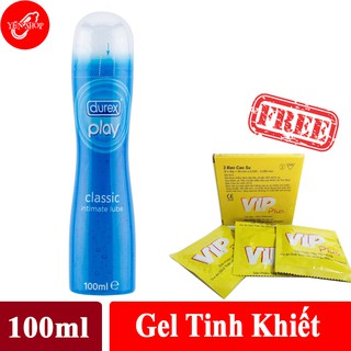 GEL BÔI TRƠN DUREX PLAY CLASSIC 100ML TỰ NHIÊN MƯỢT MÀ NHẤT TẶNG HỘP BCS 3C