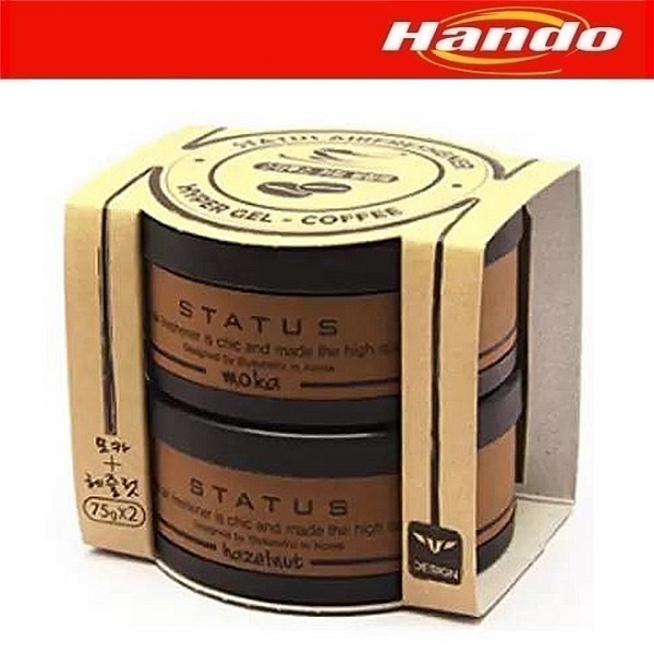 Gel thơm ô tô chống say xe Status Hando Hương Mocha và Hazelnut đặc biệt (2 x hộp 60g)