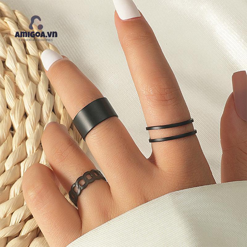 ✨✨Set 3 nhẫn phong cách vintage hợp thời trang cho nam/nữ