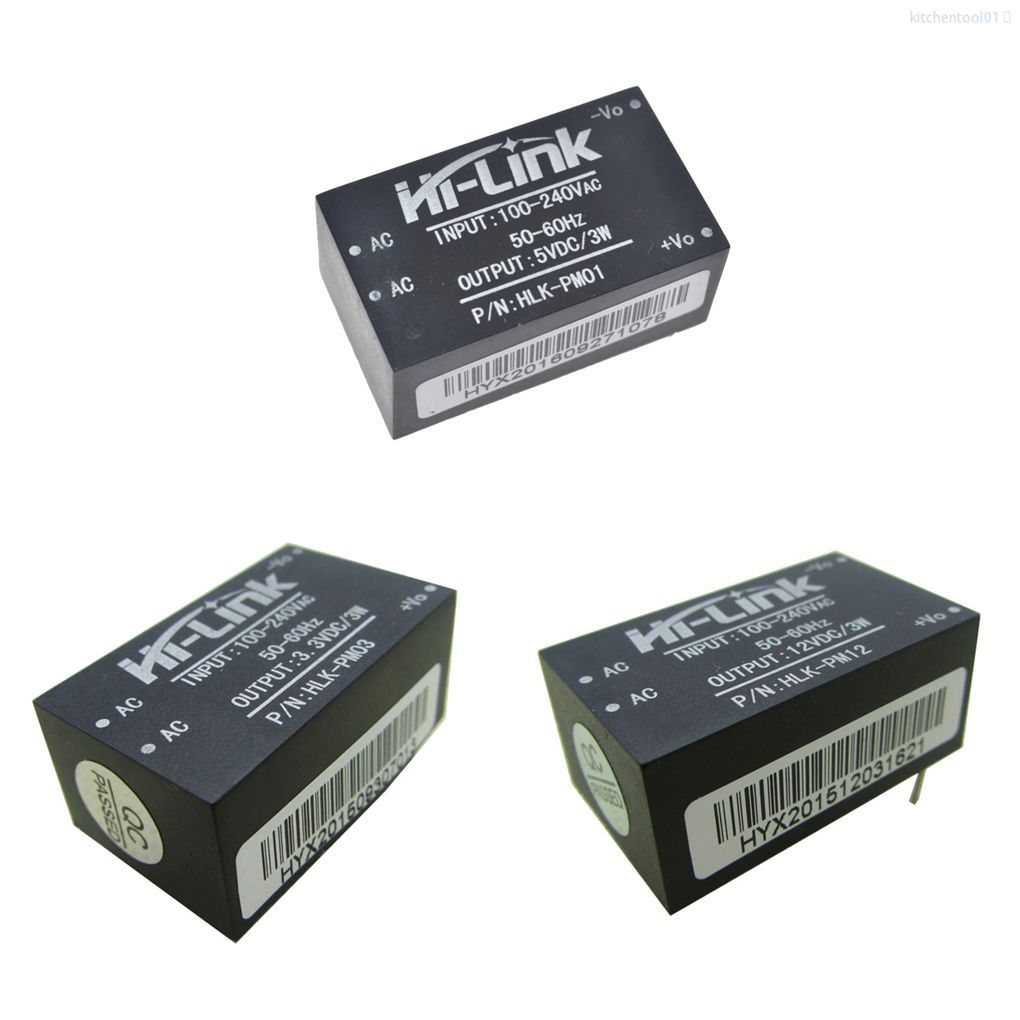Mô Đun Nguồn Mini Hlk-Pm01 Hlk-Pm03 Hlk-Pm12 Ac-Dc 220v Sang 5v / 3.3v / 12v Mini