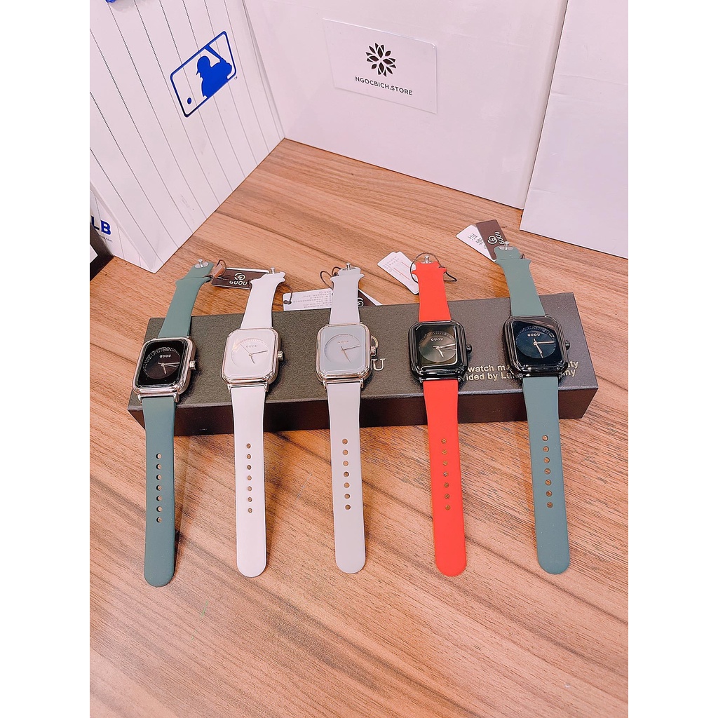 Đồng hồ guou nữ quai silicon mặt chữ nhật siêu hot 2022, bảo hành 12 tháng | BigBuy360 - bigbuy360.vn