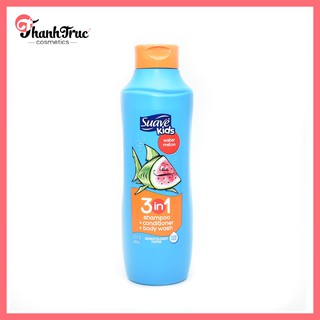 SỮA TẮM GỘI TRẺ EM HƯƠNG DƯA HẤU SUAVE KIDS WATER MELON 3IN1 MỸ 665ml
