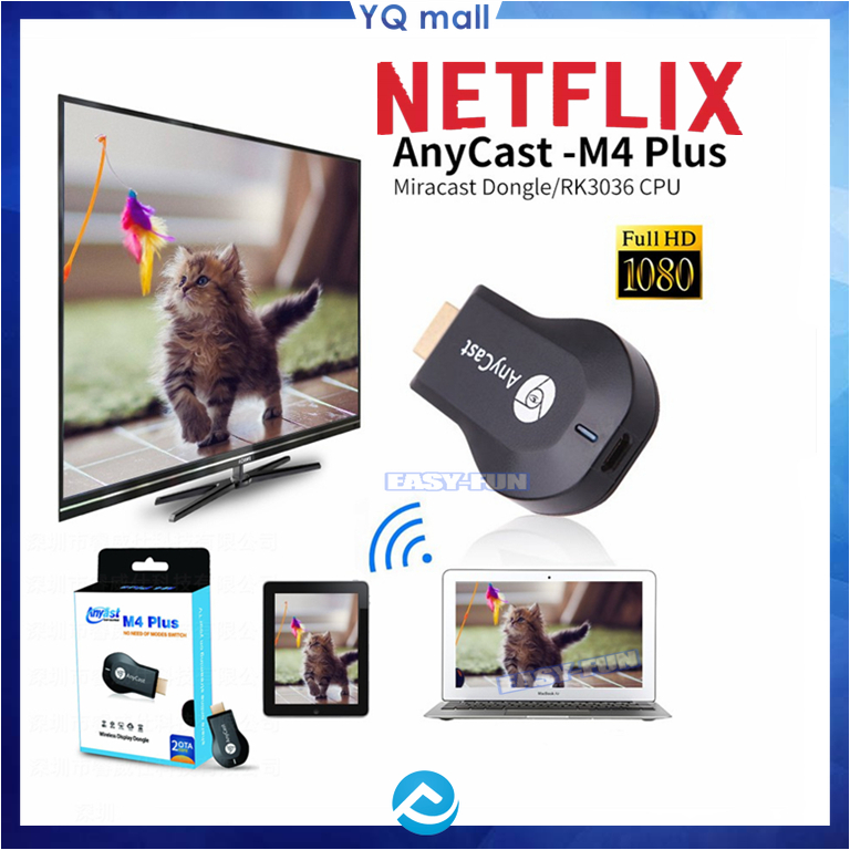 HDMI không dây AnyCast M4 Plus/Tốc Độ Kết Nối Siêu Nhanh/cao cấp CHip xử lý thế hệ mới