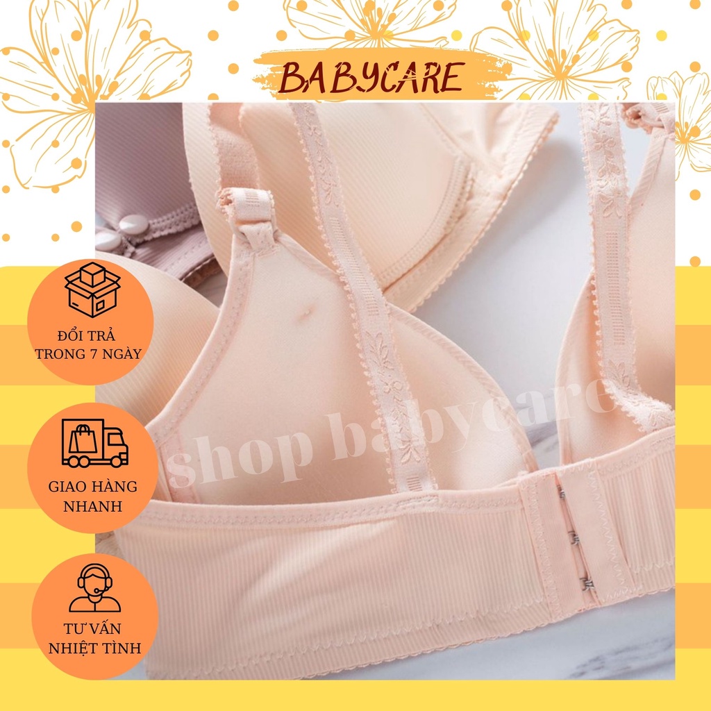 ÁO LÓT BẦU CHẤT COTTON CHO CON BÚ- CÓ CÚC NGANG TIÊN LỢI CHO MẸ