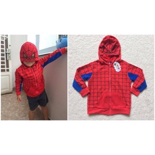 Áo khoác spider man hot size 8 cho bé 15-16kg