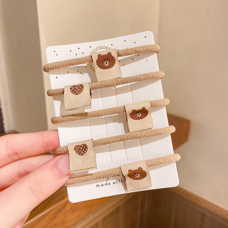 Set 5 dây cột tóc co giãn thời trang Hàn Quốc cho nữ
