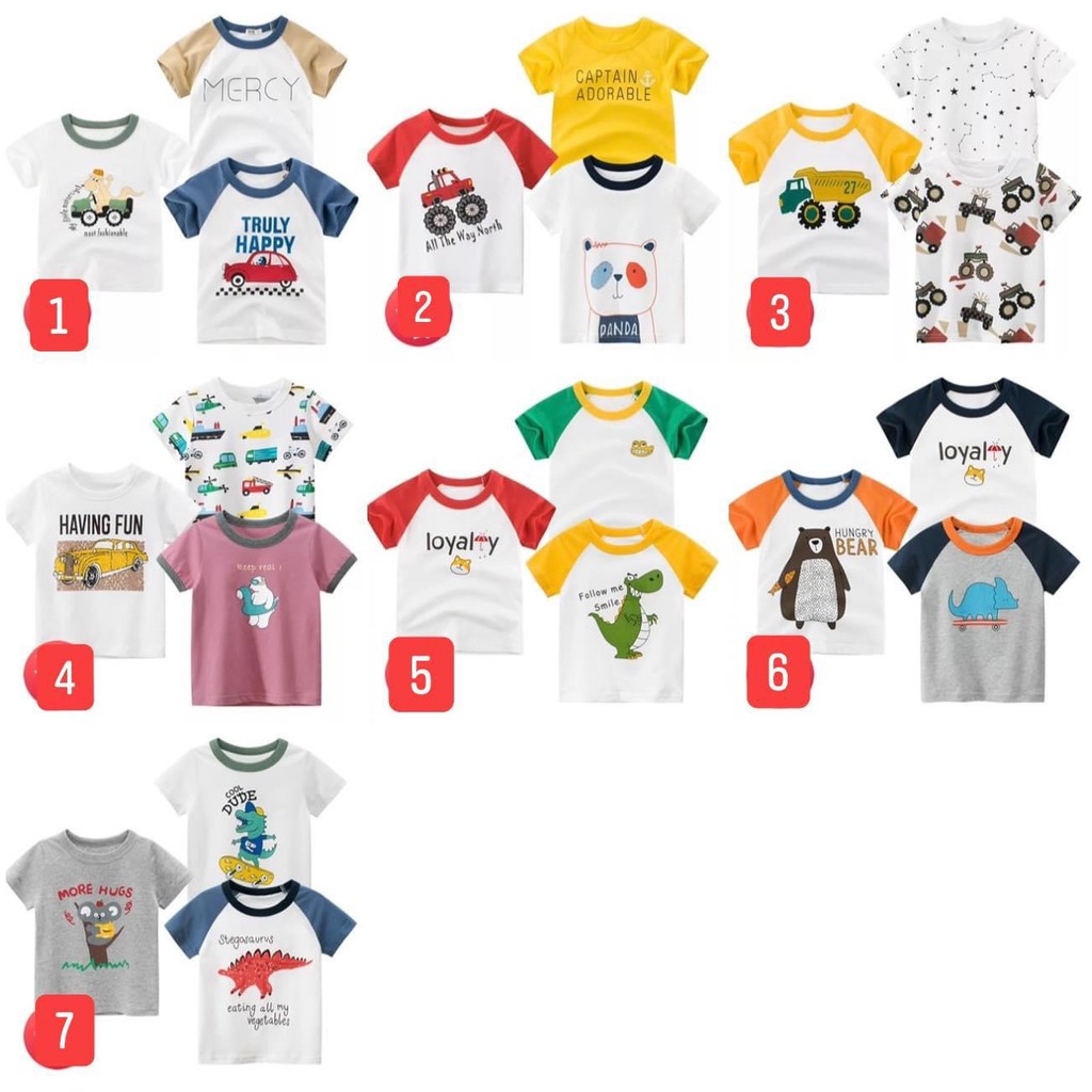 TRẢ ORDER - SET 3 ÁO PHÔNG KID27 CHO BÉ TRAI