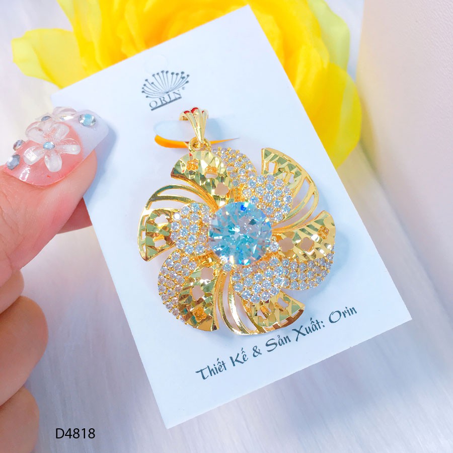 Mặt dây chuyền nữ , mặt hoa xoáy thiết kế cao cấp Orin D4818