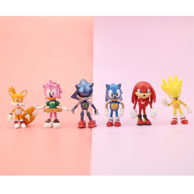 Bộ 06 Mô Hình Nhân Vật Hoạt Hình Nhím Sonic Thần Tốc 6cm (Ver1 , Ver2 , Ver3)