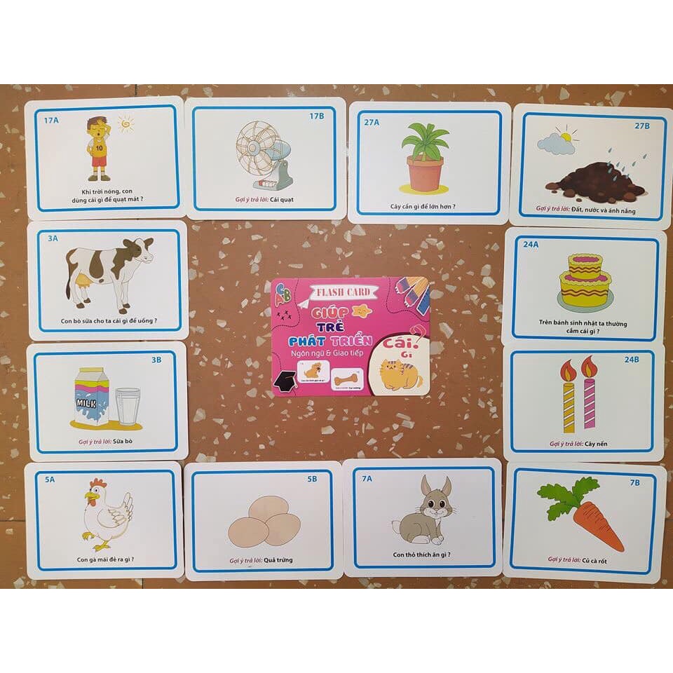 Bộ Thẻ 300 Câu Hỏi Và Trả Lời Thẻ Học FlashCard Kích Thích Tư Duy Và Phát Triển Ngôn Ngữ Cho Bé