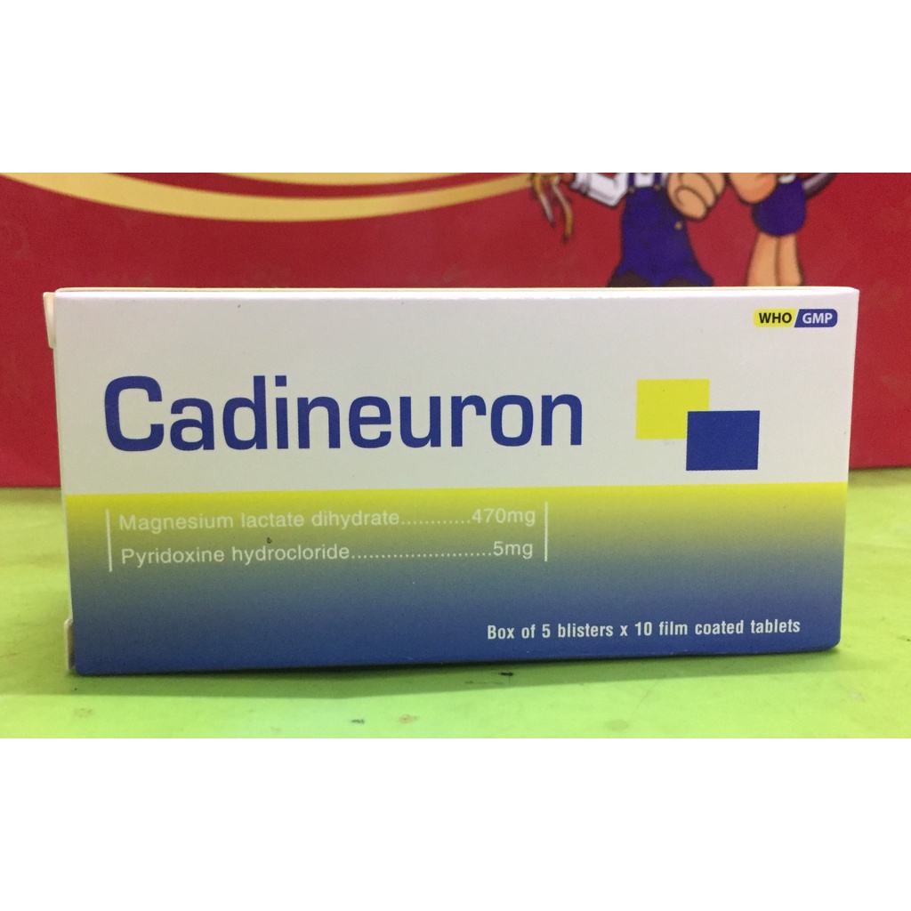 Cadineuron bổ sung bổ thần kinh, hết chuột rút về đêm ( Hộp 50 viên)