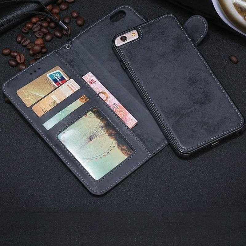 Bao da điện thoại màu trơn phong cách cổ điển cho Iphone 6 6S 6Plus 6SPlus 7 8 7Plus 8Plus 5 5S SE | BigBuy360 - bigbuy360.vn