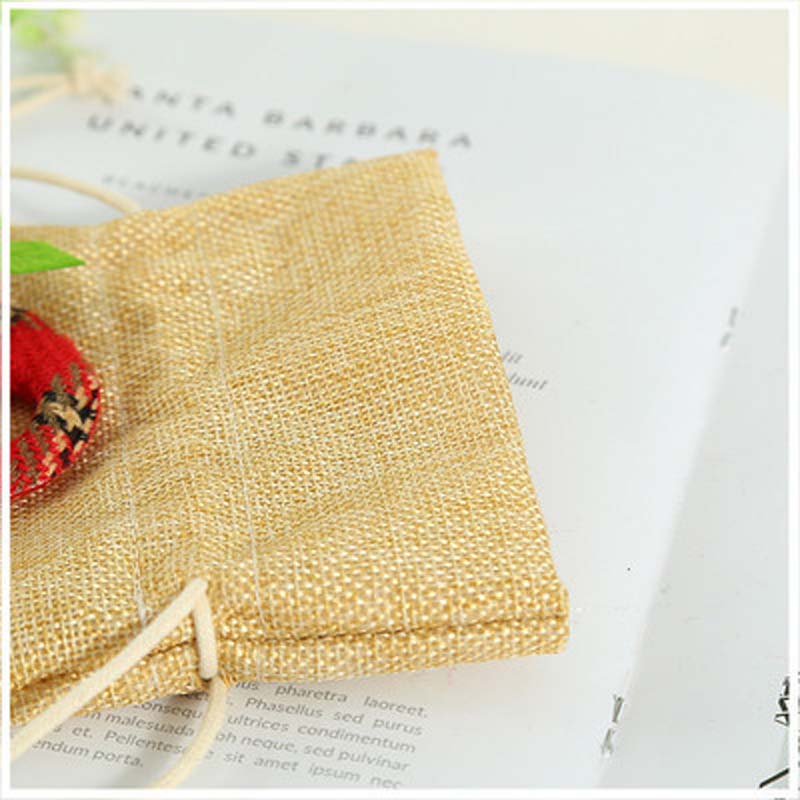 Vỏ bọc chai rượu hoạ tiết giáng sinh dễ thương chất liệu vải lanh giả