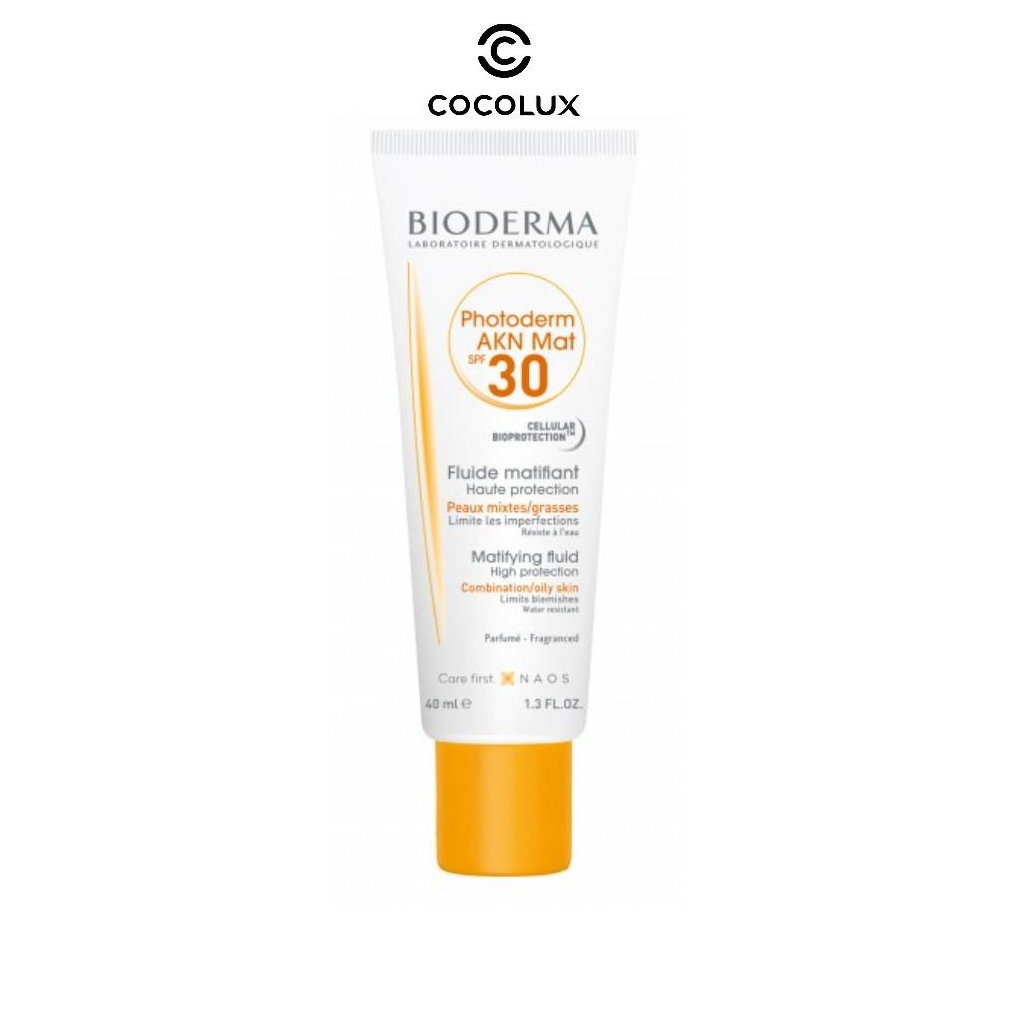 [Công Ty, Tem Phụ] Kem Chống Nắng Dành Cho Da Dầu, Mụn Bioderma Photoderm AKN Mat SPF30 40ml - [COCOLUX]