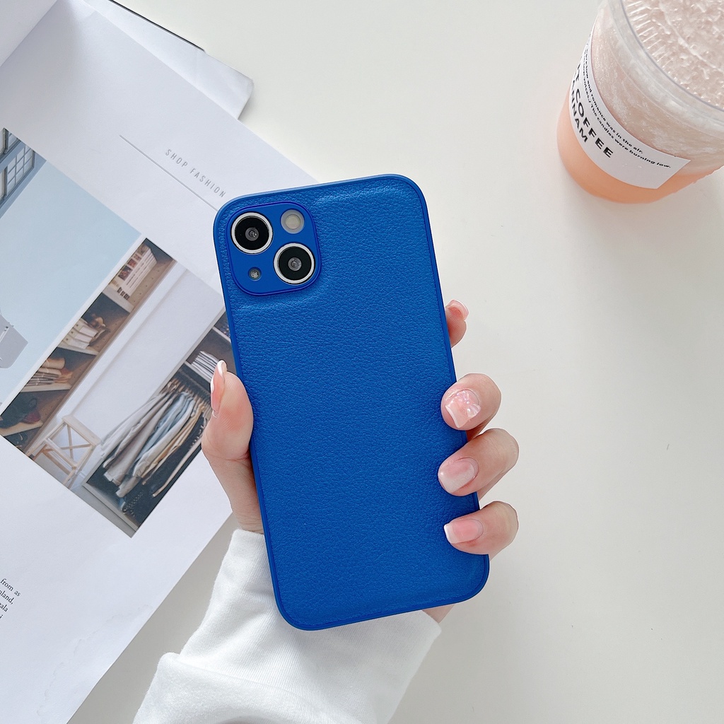 Bao Da Điện Thoại Chống Sốc Màu Vàng / Xanh Dương Cho iPhone 14 / 13 / 12 / 11 / X / 8 / 7P