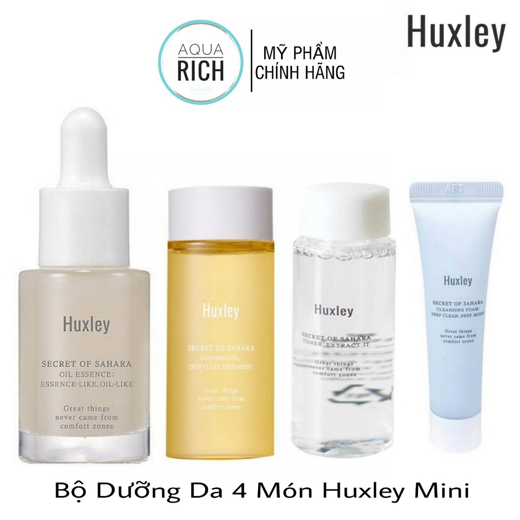 Combo 4 món Huxley Mini - Bộ Dưỡng Da Huxley Mini