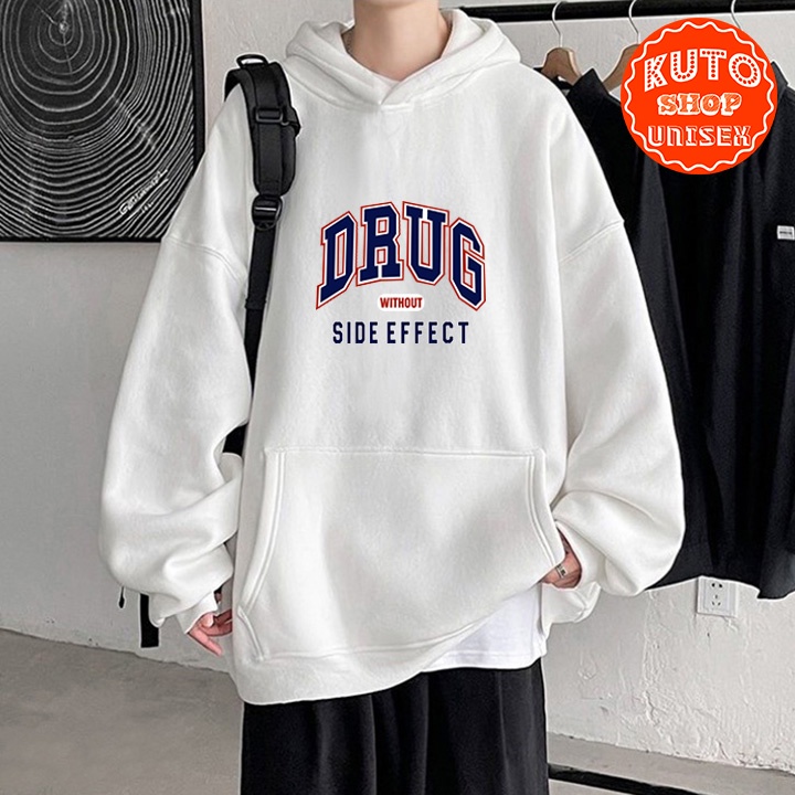 ÁO HOODIE DRUG Nỉ Ngoại Cao Cấp - In Pet Siêu Bền Siêu Đẹp