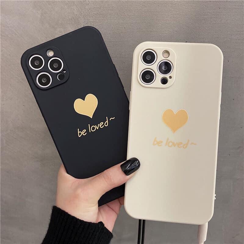 Ốp lưng iphone hình tim be love chống sốc cạnh vuông bảo vệ camera 7plus/8plus/x/xs/xsmax/11/12/13/14/pro/promax
