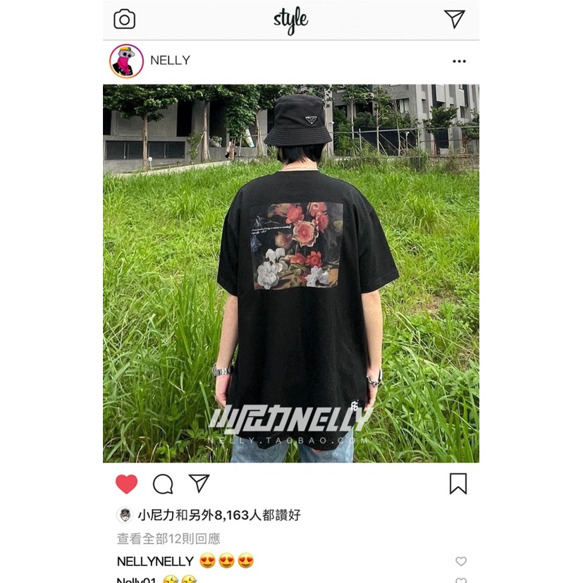 Áo Nelly, áo phông Nelly Heybig cộc tay - HOA HONG DEN 94