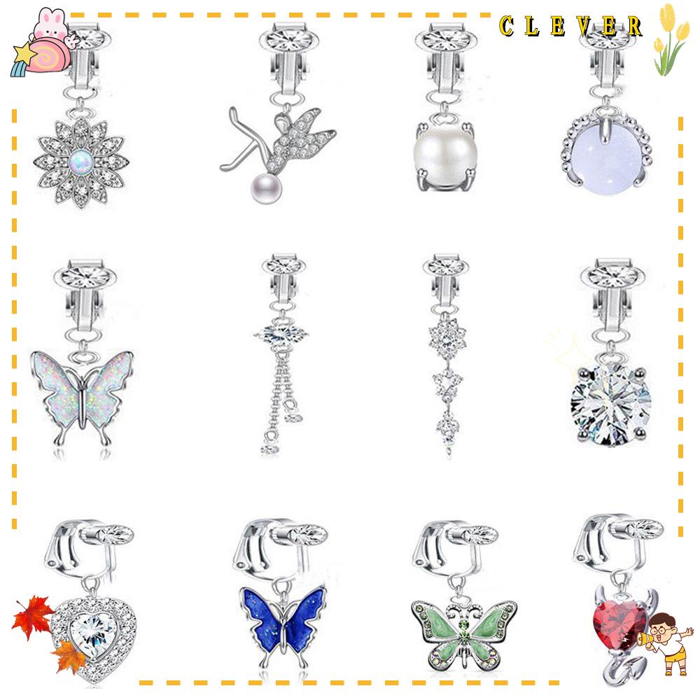 Khuyên Rốn Hình Bướm Giả Xỏ Khuyên Rốn Thời Trang Cho Nữ