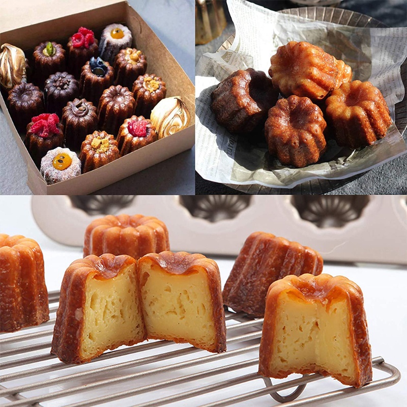 Khuôn Làm Bánh Canele Màu Vàng Chất Lượng Cao