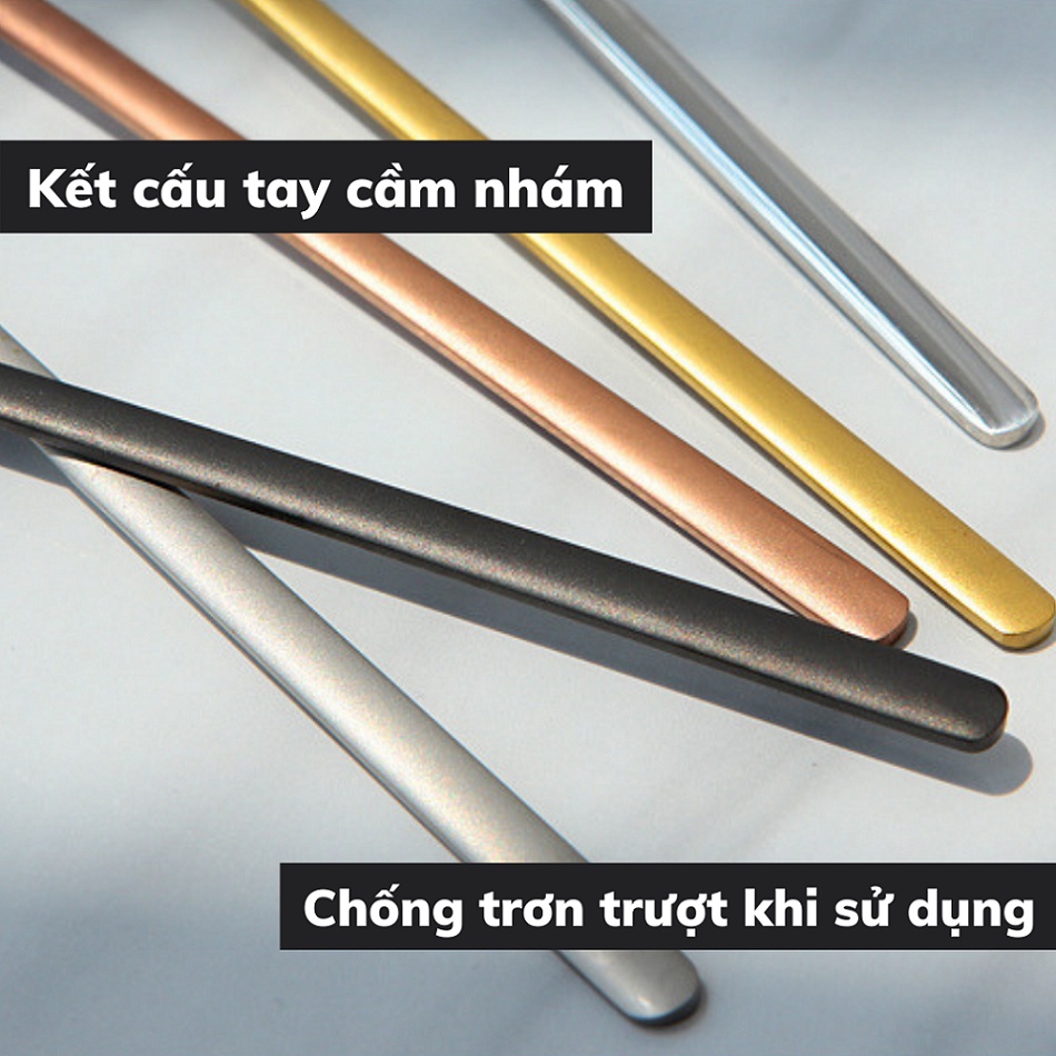 Thìa inox 304 mạ vàng cái dài pha trà muỗng cafe dụng cụ pha cà phê kiểu dáng bắt mắt sang trọng chiều dài 13-15-17cm