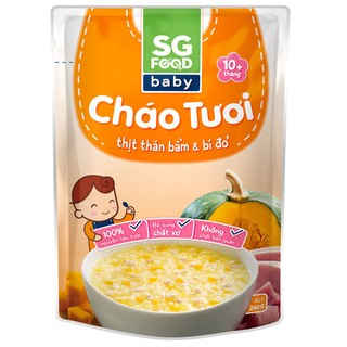 Cháo tươi SG Soup - Thịt thăn bằm bí đỏ