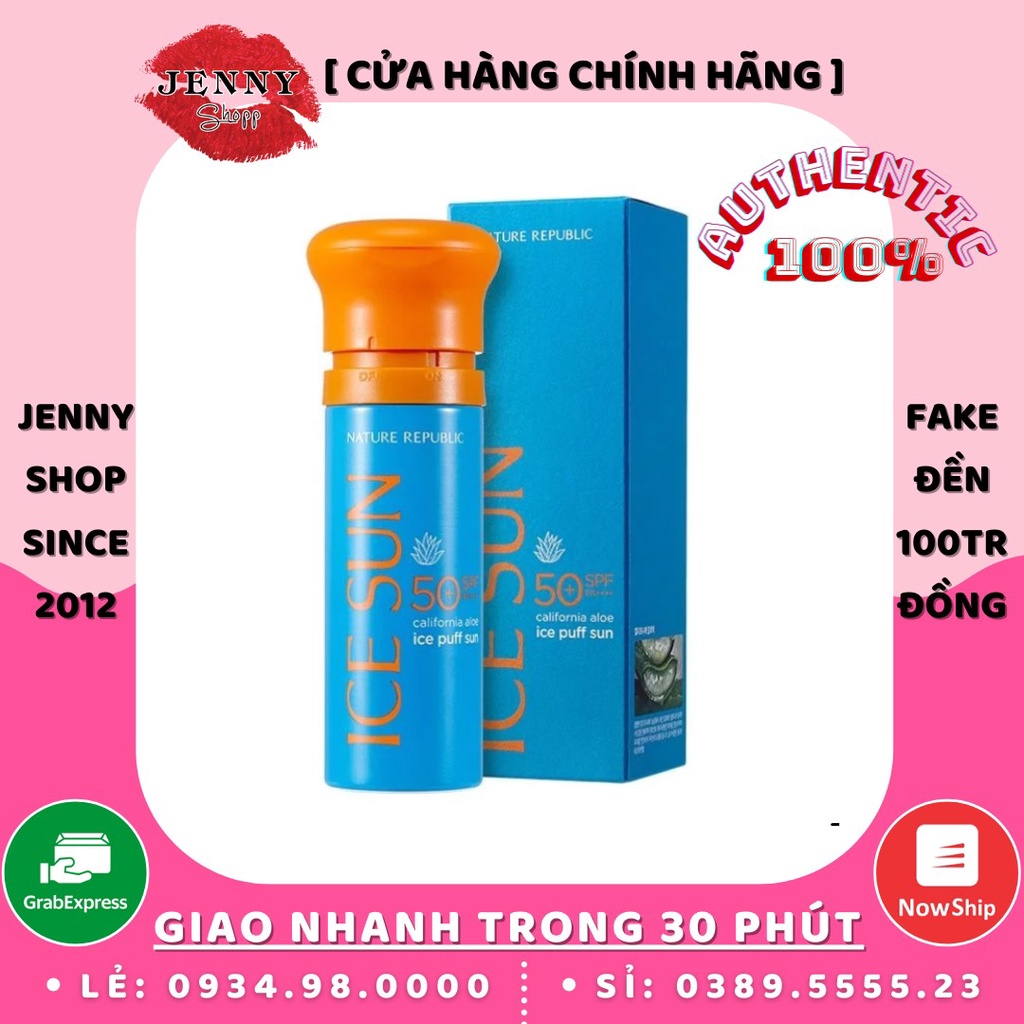 Kem Chống Nắng Nature Republic California Aloe Ice Puff Sun SPF50 PA+++