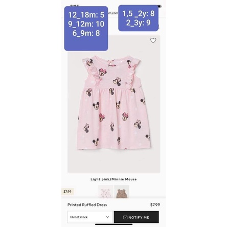 VÁY  BÉ GÁI HÃNG HM  - AUTHENTIC ONLY