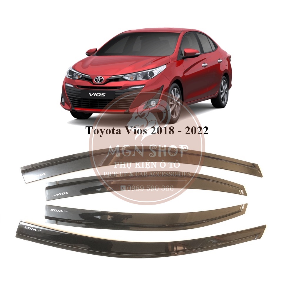 [Vè che mưa] [Toyota Vios 2018 - 2022] màu đen