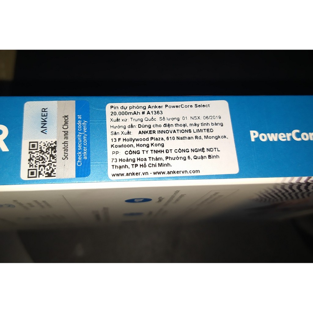 [ AnkerVN ] Pin Sạc Dự Phòng Anker PowerCore Select 20000mAh - anker A1363 - Hàng Chính Hãng Bảo hành 18 tháng