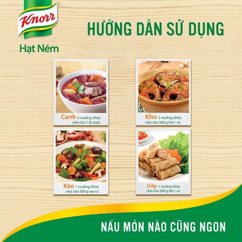 Hạt nêm Knorr từ thịt thăn xương ống và tủy bổ sung vitamin a tốt cho sức khỏe 1.8kg