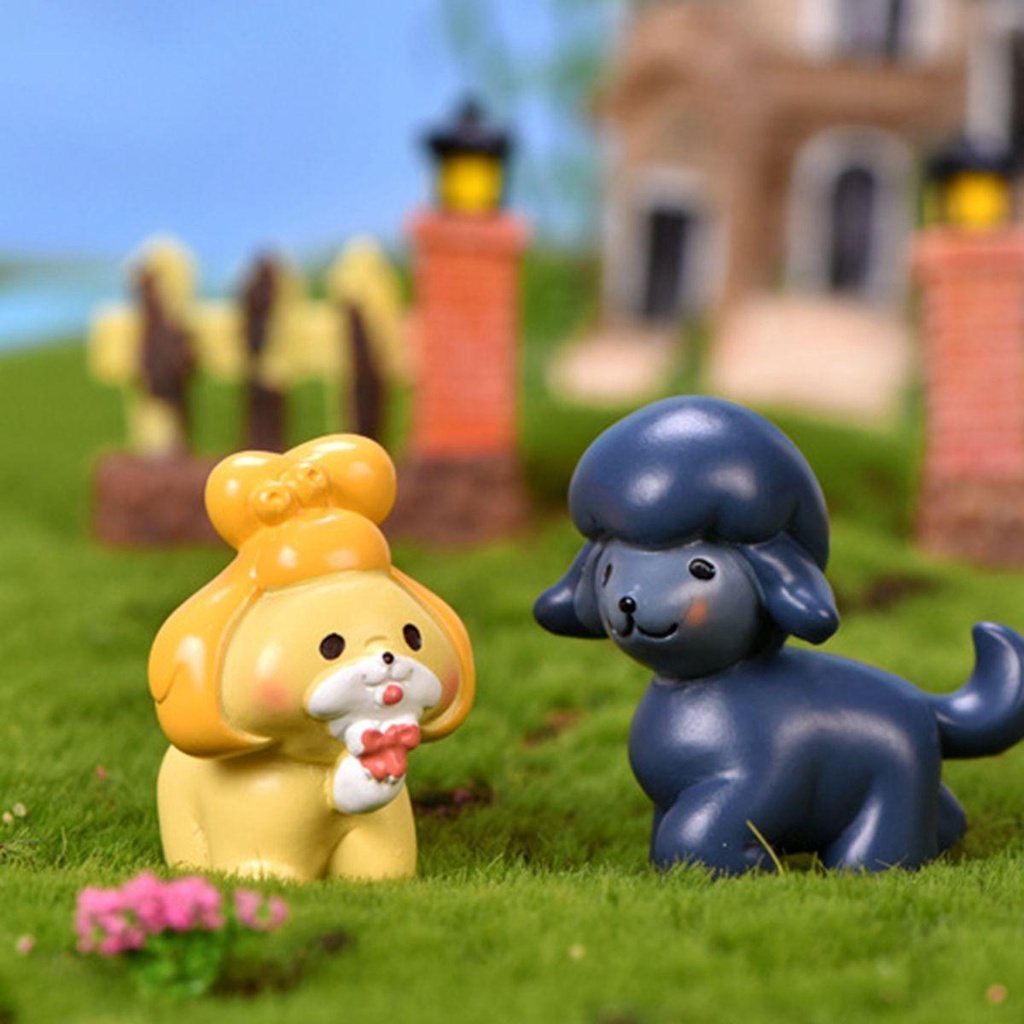 Đồ trang trí Chú Chó Bằng Nhựa Resin Sáng Tạo Trang Trí Sân Vườn