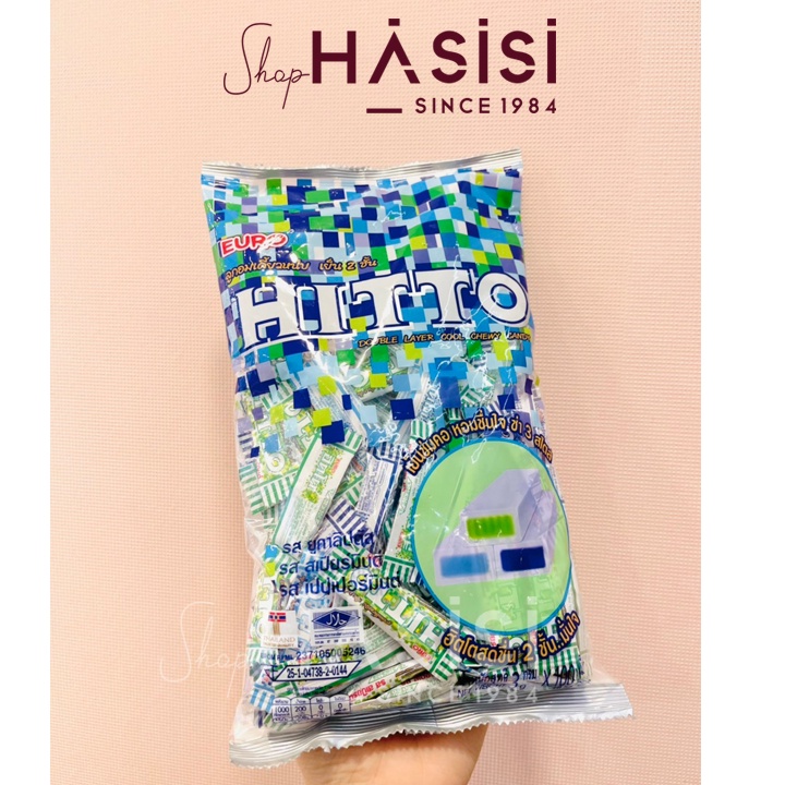 Kẹo Bạc Hà Mềm EURO - Hitto Double Layer Cool Chewy Candy 300g