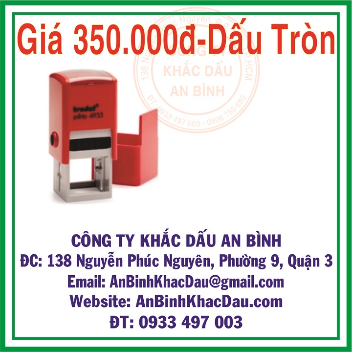 Mộc dấu logo khắc dấu logo tốt rẻ bền đẹp không lem nhòe