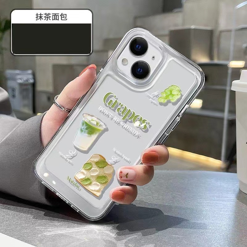 Ốp Điện Thoại Trong Suốt In Hình Trà Sữa Phô Mai Cho iphone 14promax 13ProMax 12 11 7plus X XS Max