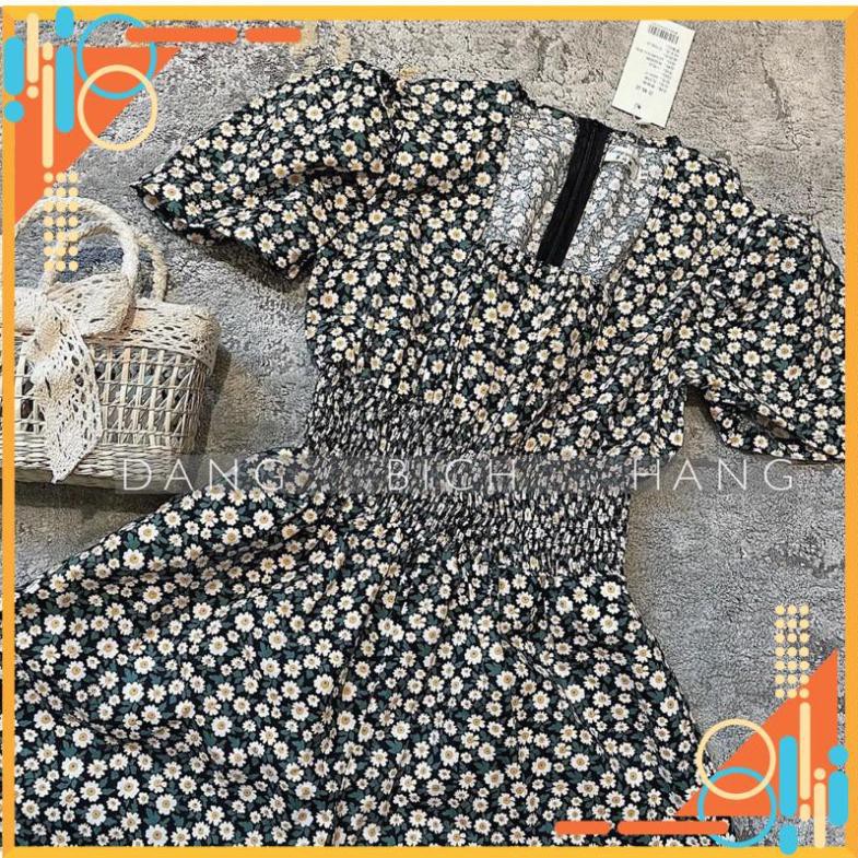 [FREESHIP] JUM HOA CÚC CỔ VUÔNG BO EO SIÊU XINH